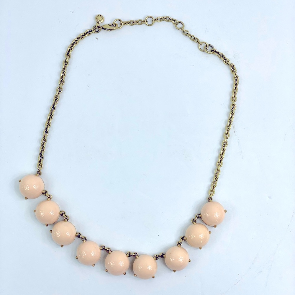 JCrew Pink Statement Necklace with Adjustable Length Chain/Clasp
